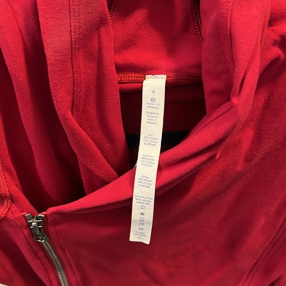 Lululemon Define Jacket Moto Cross Zip Ruby Size 4 - Picture 4 of 4
